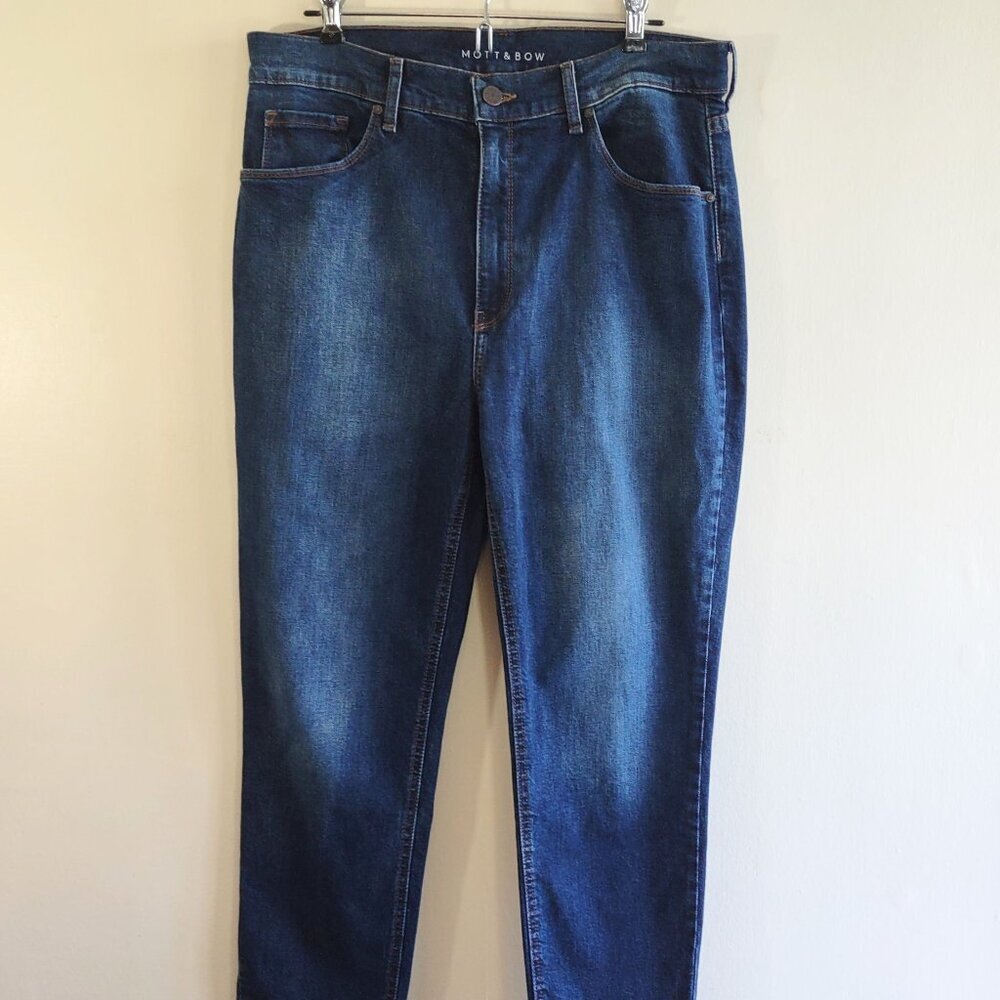 Mott & Bow Ridge Tapered MOM Jeans High Waisted Dark Wash  32 x 28 - Picture 4 of 12